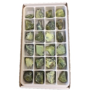 Serpentine Rough Stone Box - 24 Pcs